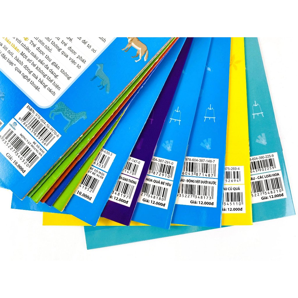 Sách - Bộ 9 cuốn Bé tập làm họa sĩ - Bé tô màu (Song ngữ Anh VIết) - ndbooks