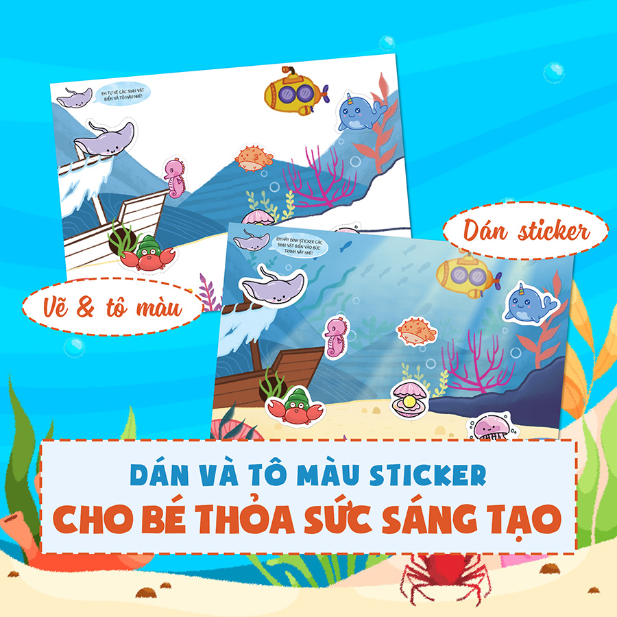 DINO tập vẽ - 4 bước vẽ đơn giản Sinh Vật Biển