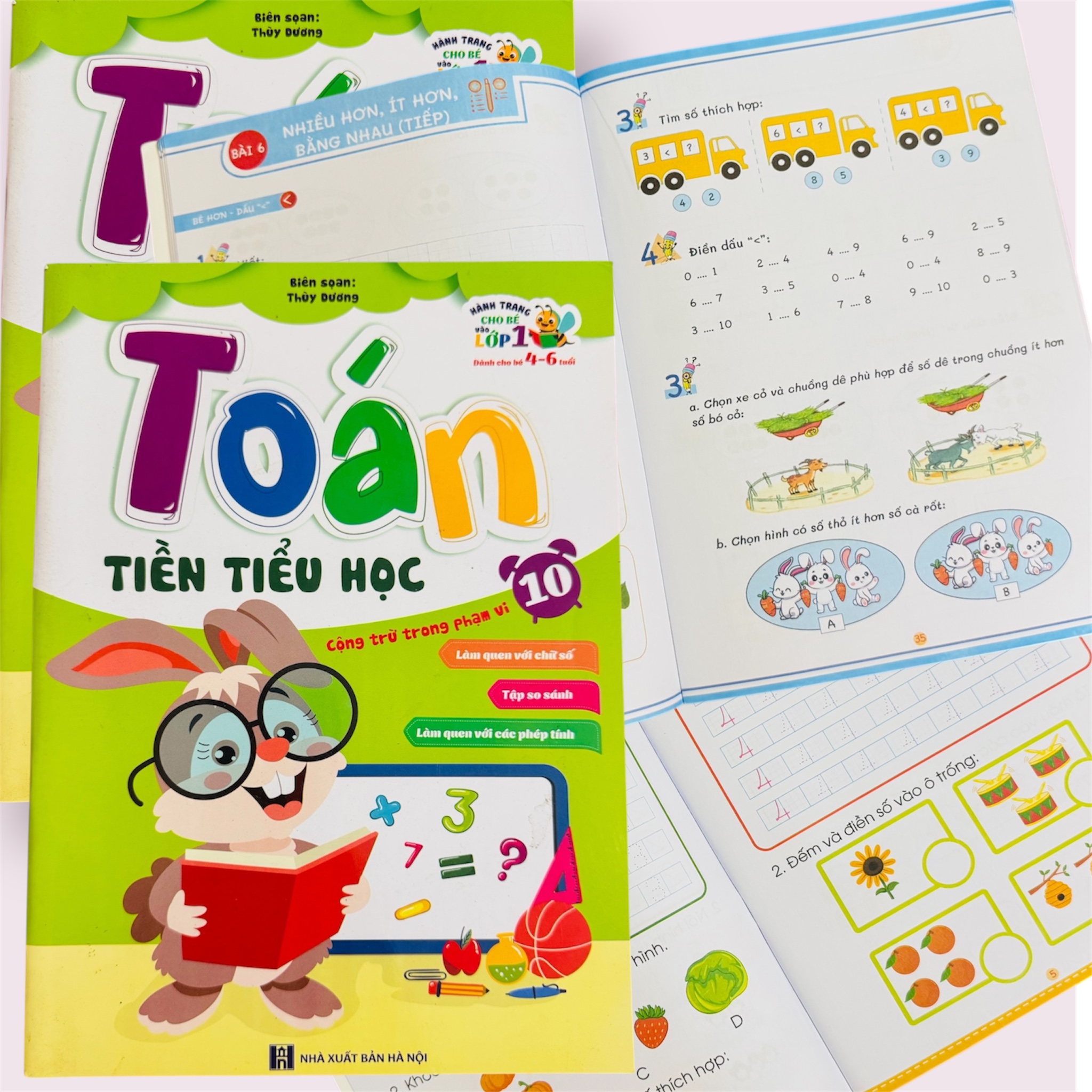 Sách- Toán Tiền Tiểu Học Cộng Trừ Trong Phạm Vi 10 (Hành trang cho bé chuẩn bị vào lớp 1)