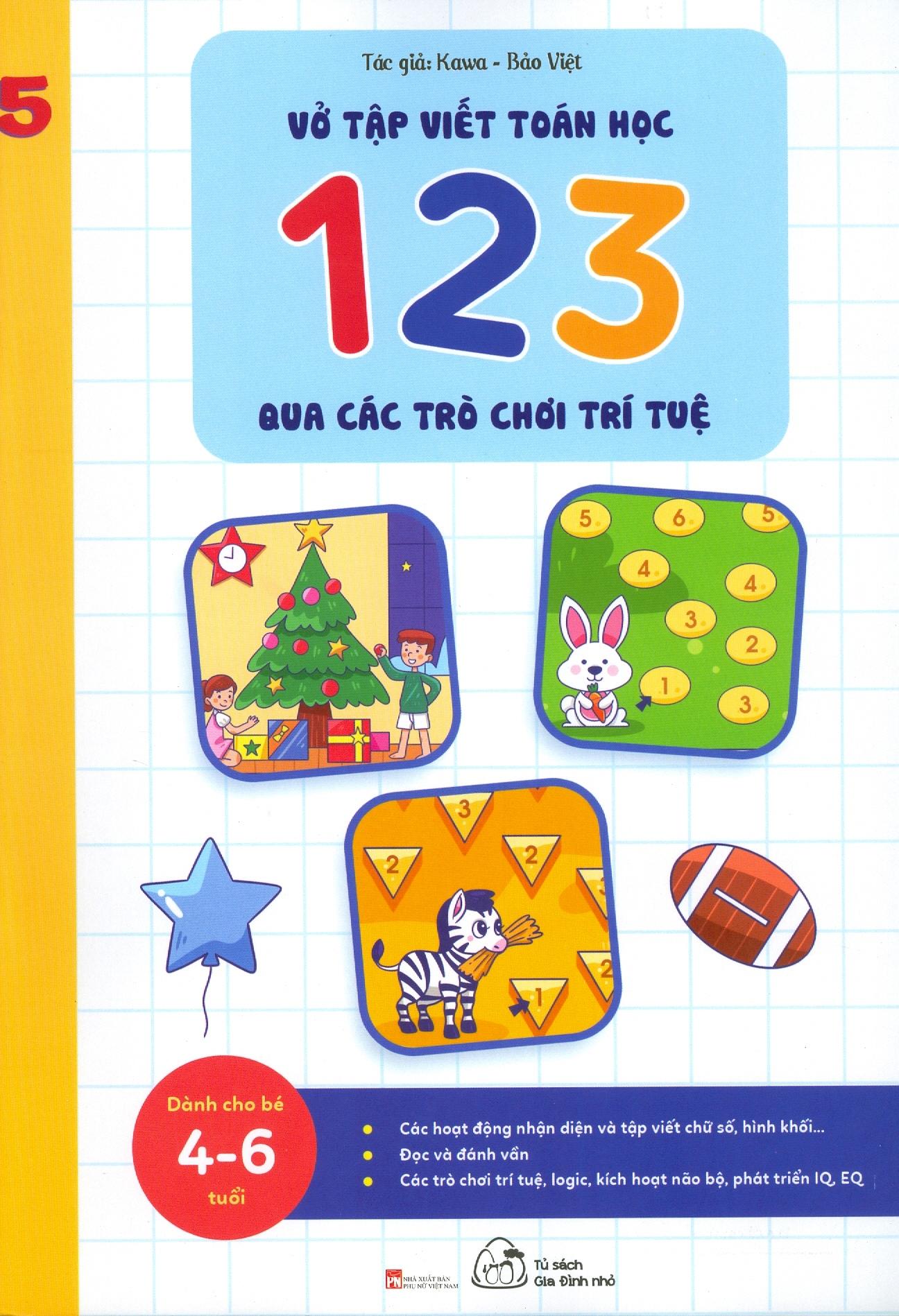 Vở Tập Viết Toán Học 123 Qua Các Trò Chơi Trí Tuệ - Tập 5