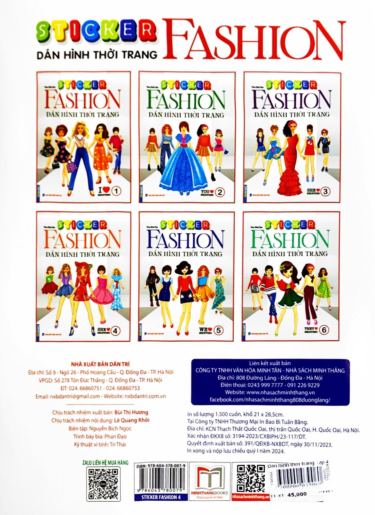 Sticker Fashion - Dán Hình Thời Trang - Tập 4