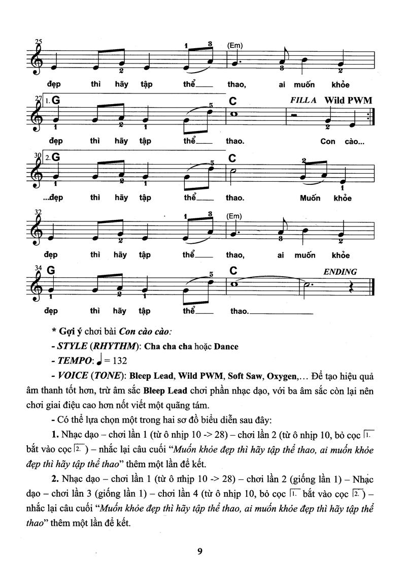 Thực Hành Biểu Diễn Organ Cho Thiếu Nhi – Tập 2
