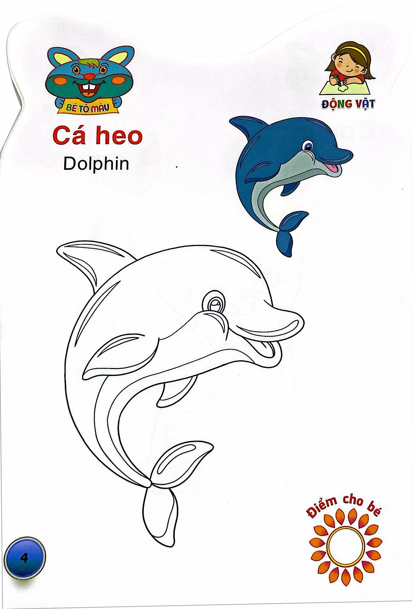 Bé tô màu - Động vật