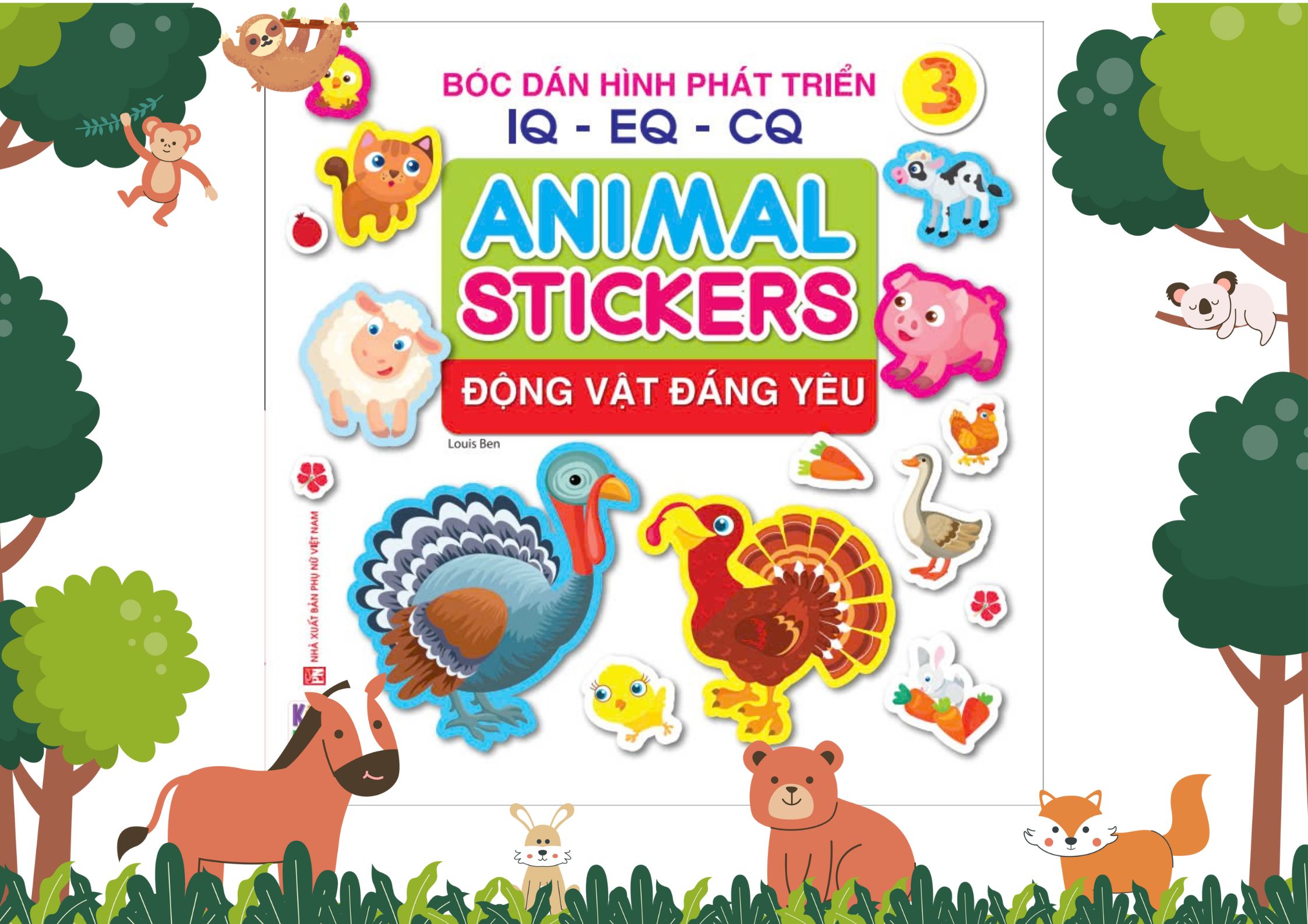 ANIMAL STICKER - Động vật đáng yêu - Bóc dán hình phát triển IQ-EQ-CQ