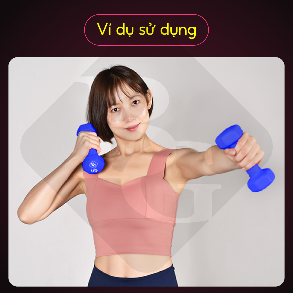 Bộ 2 tạ tay lõi sắt Q304 bọc cao su, tạ tập tay cao su 1kg 2kg 3kg 4kg 5kg BG (hàng nhập khẩu)