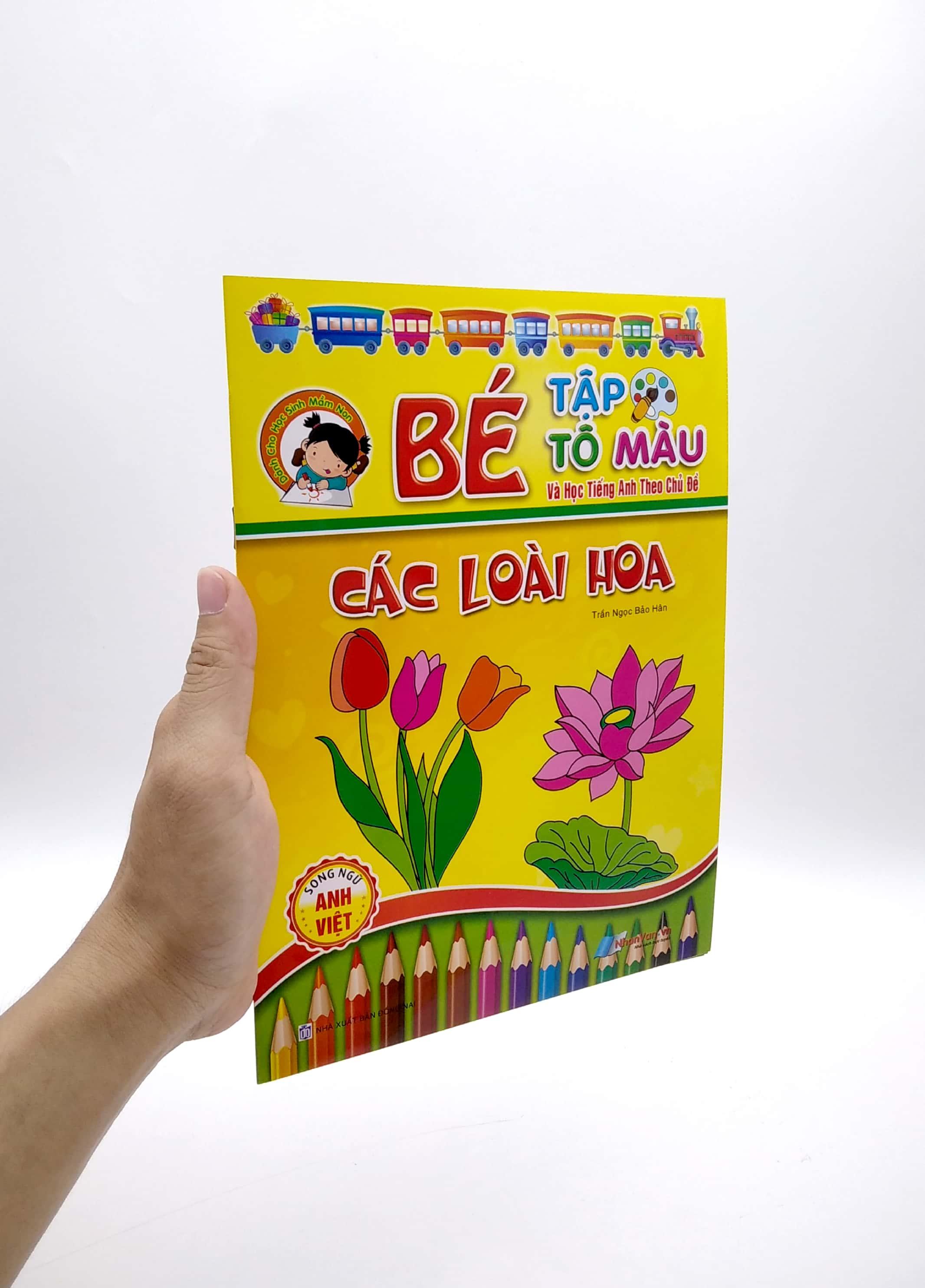 Bé Tập Tô Màu Và Học Tiếng Anh Theo Chủ Đề - Các Loài Hoa