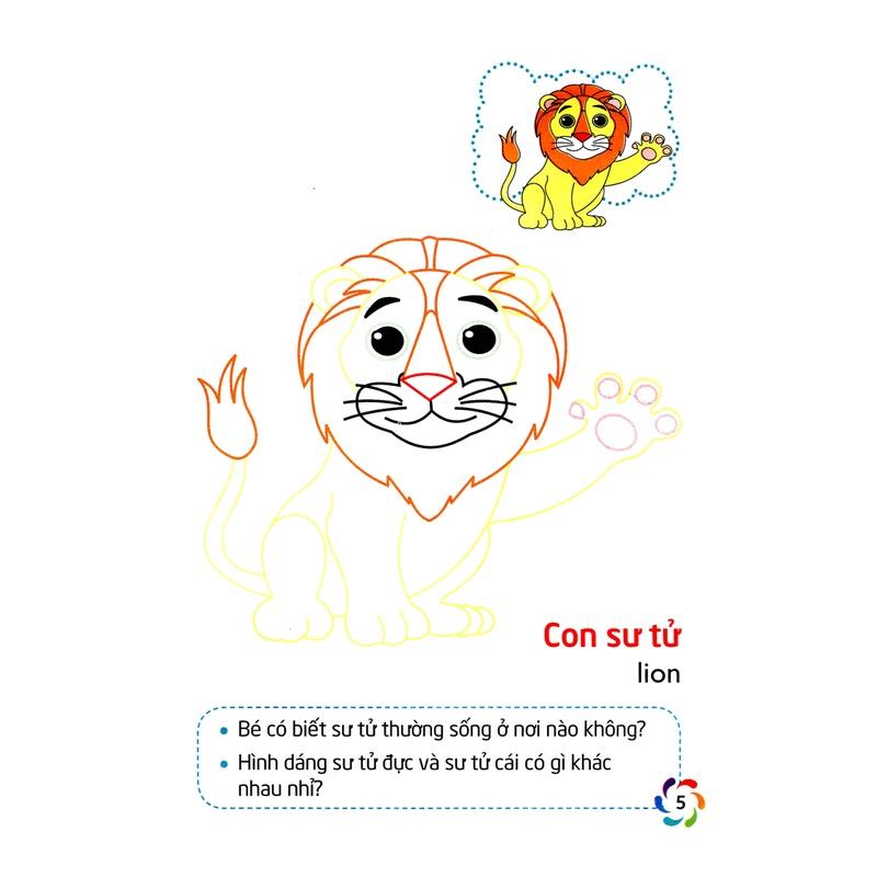 Bé Tập Tô Màu Và Nhận Biết Thế Giới Xung Quanh - Động Vật Hoang Dã - Bản Quyền