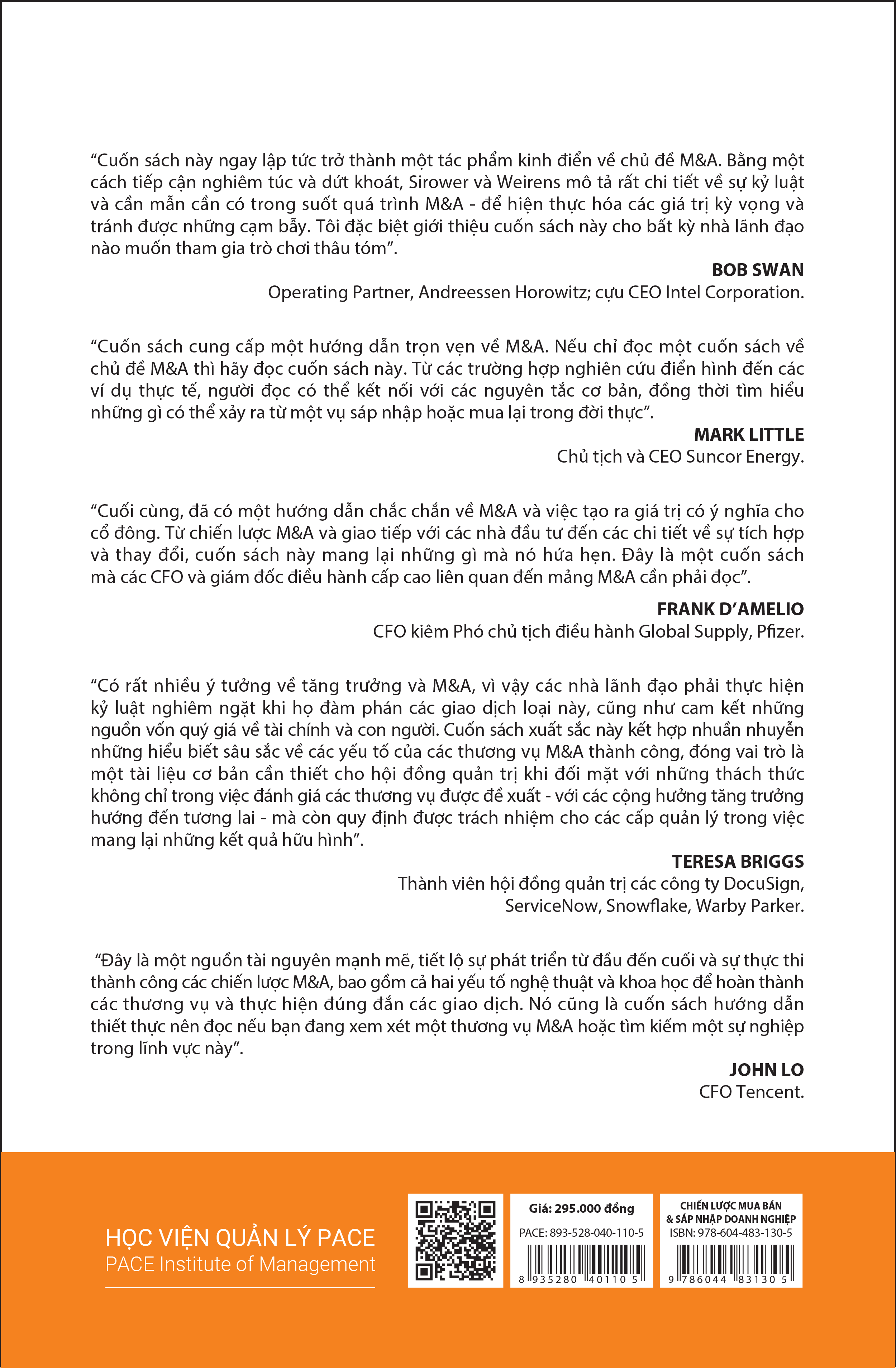 Chiến Lược Mua Bán Và Sáp Nhập Doanh Nghiệp (The Synergy Solution) - Mark L. Sirower & Jeffery M. Weirens - PACE Books