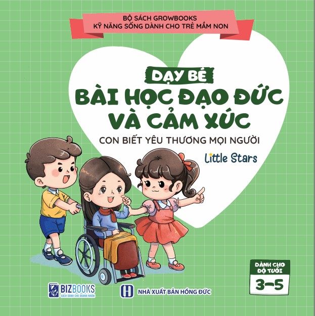 Bộ Sách GROWBOOKS - Kỹ Năng Sống Cho Trẻ Mầm Non: Kỹ Năng Giao Tiếp, Chăm Sóc Bản Thân, Đạo Đức, Cảm Xúc,Bảo Vệ Bản Thân
