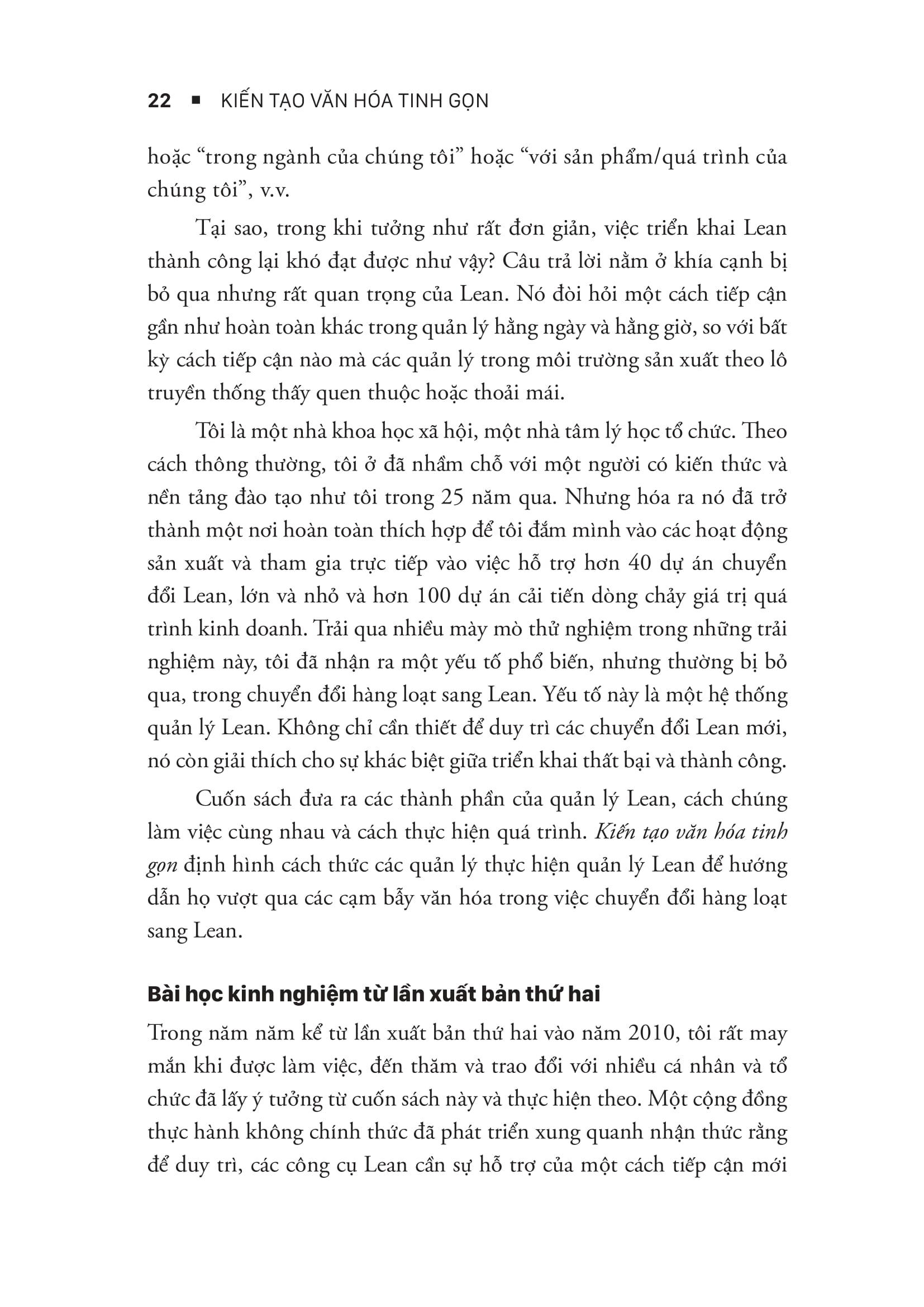 Sách - Kiến Tạo Văn Hóa Tinh Gọn - Creating A Lean Culture
