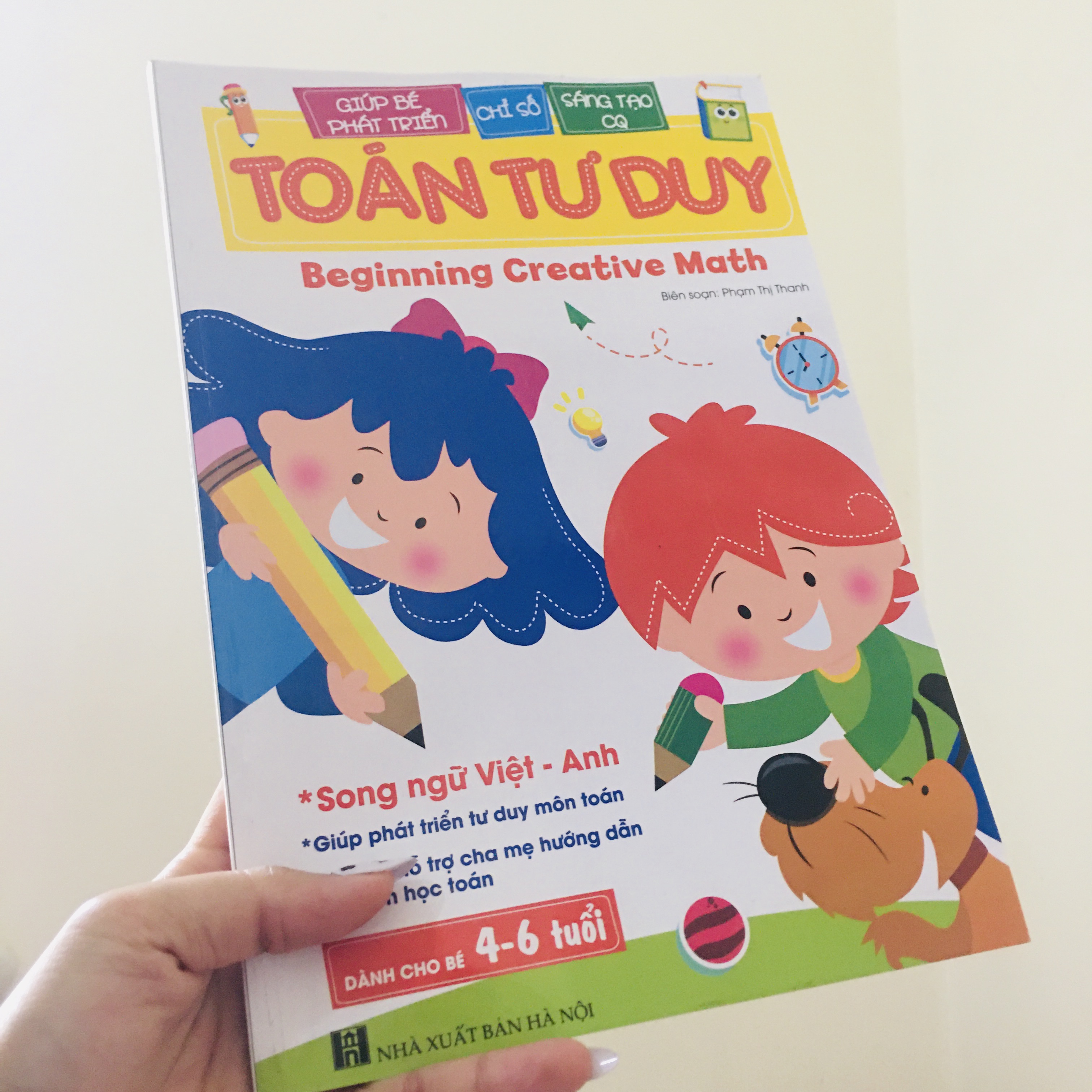 Sách- Toán Tư Duy 104 trang giúp phát triển Tư Duy môn Toán dành cho bé 4-6 tuổi (Song ngữ Việt Anh)