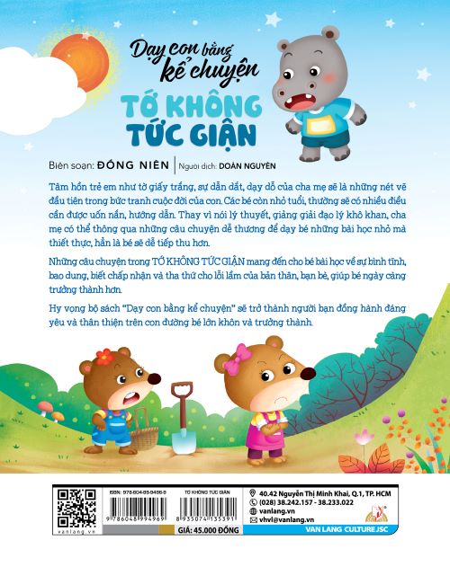 Dạy Con Bằng Kể Chuyện - Tớ Không Tức Giận - Vanlangbooks
