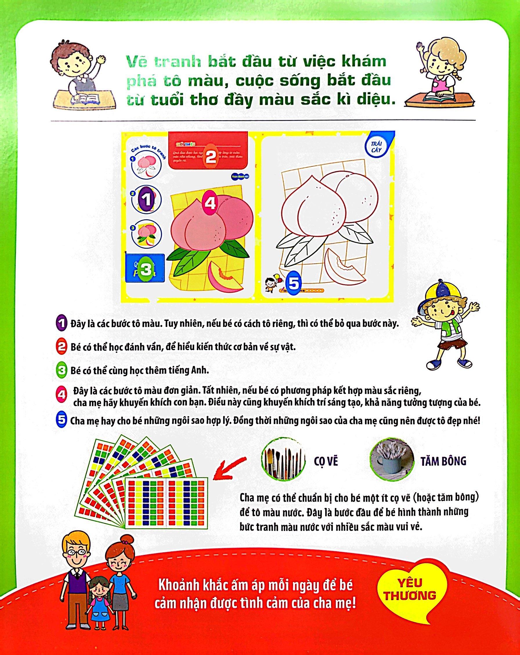 Tô Màu Theo Từng Bước - Trái Cây, Rau Củ, Hoa 1