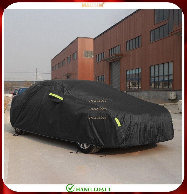 Bạt phủ ô tô bán tải Peugeot Landtrek nhãn hiệu Macsim sử dụng trong nhà và ngoài trời chất liệu Polyester - màu đen