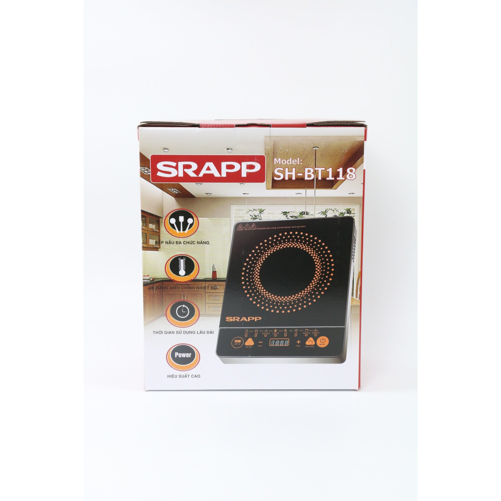 Bếp Điện Từ Đơn SRAPP SH-BT118 (Kèm nồi lẩu) - Hàng Chính Hãng