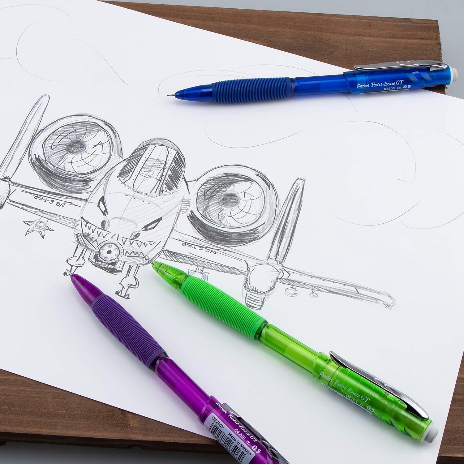 Bút Chì Kim Kỹ Thuật Pentel 0.5mm - QE205-K - Xanh Lá