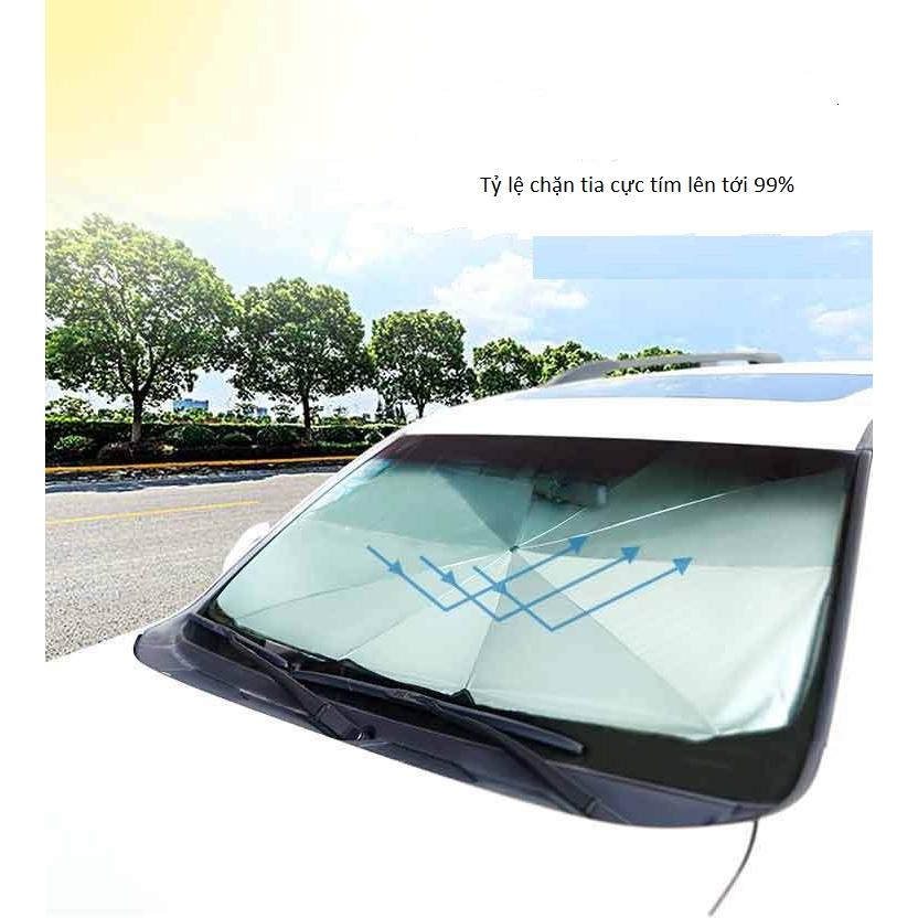 Ô Che Nắng Kính Lái Ô Tô , Dù Che Nắng Kính Lái Ô Tô (Tặng BAO DA) – Chống Nắng Nóng, Chống UV, Bảo Vệ Nội Thất Xe