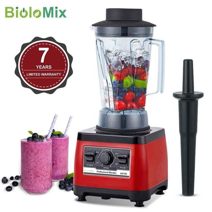 Máy xay sinh tố chuyên nghiệp Biolomix A8700 Công suất 2200W-Dung Tích 2Lít, Bảo hành động cơ lên tới 7 năm,- Hàng nhập khẩu