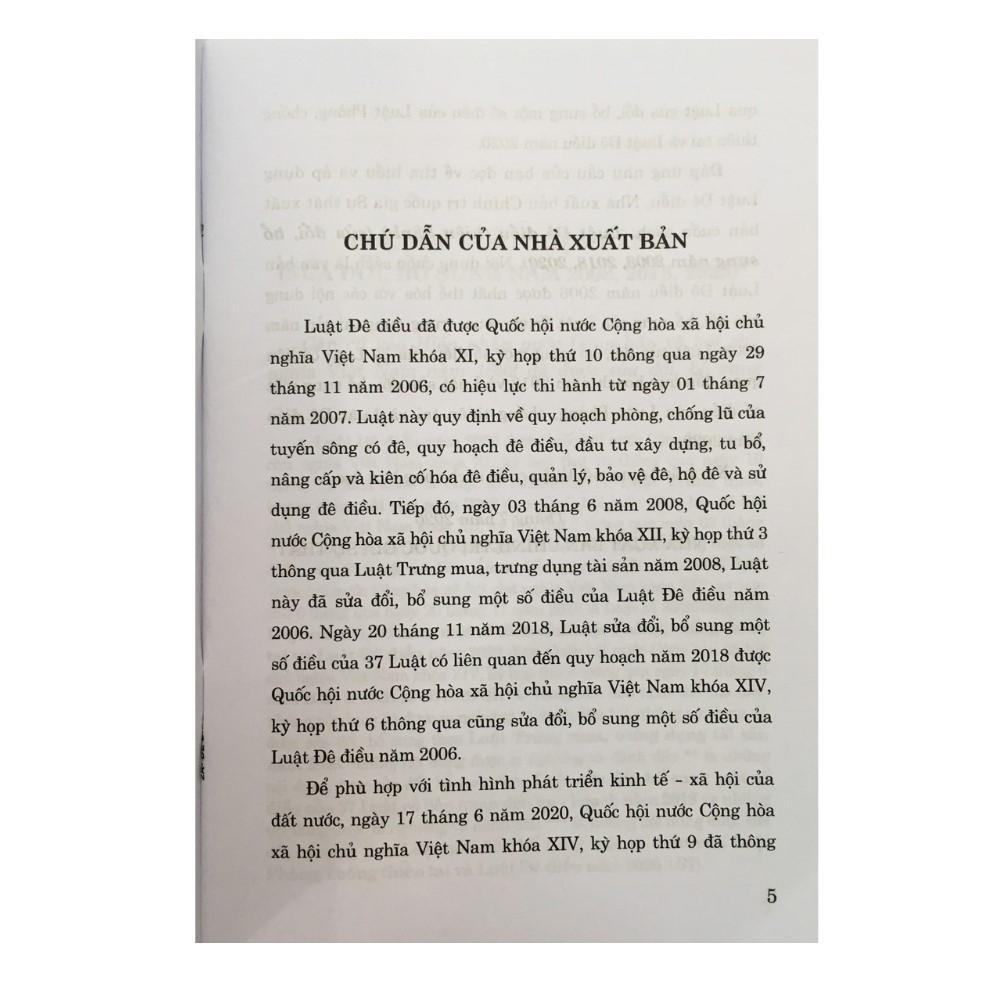Sách - Luật Đê Điều (Hiện Hành) (Sửa Đổi, Bổ Sung Năm 2008, 2018, 2020) - NXB Chính Trị Quốc Gia