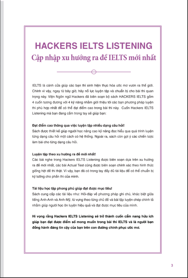 Hackers Ielts: Listening - Viện ngôn ngữ Hackers