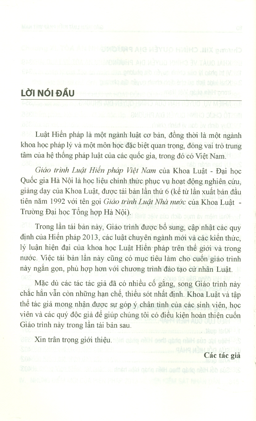Giáo Trình Luật Hiến Pháp Việt Nam - GS. TS. Nguyễn Đăng Dung, PGS. TS. Đặng Minh Tuấn, PGS. TS. Vũ Công Giao (Đồng chủ biên) - Tái bản - (bìa mềm) -