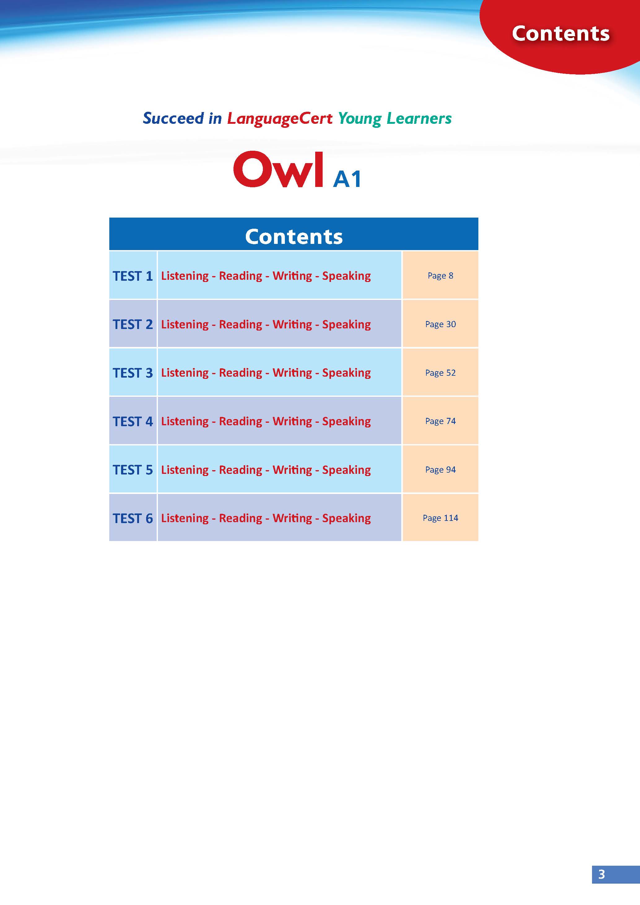 Succeed in LanguageCert Young Learners OWL 1 - 6 Practice Tests - A1