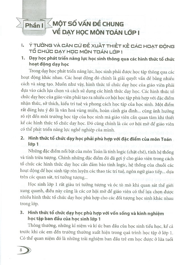 Tổ Chức Hoạt Động Dạy Học Môn Toán Lớp 1
