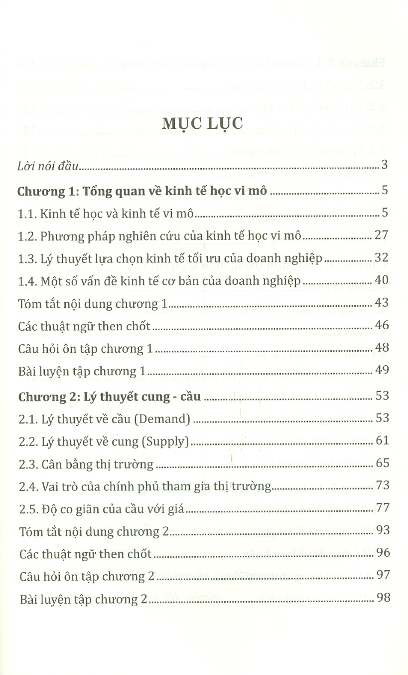 Giáo Trình Kinh Tế Vi Mô - TS. Vũ Trọng Phong & TS. Trần Thị Hòa - (bìa mềm)