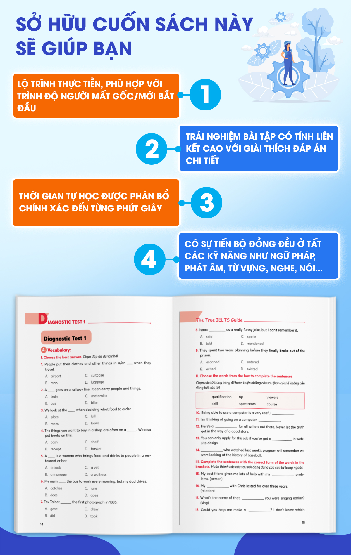 Sách - The True Ielts Guide - Cẩm nang hướng dẫn tự học IELTS chuẩn cho người mới bắt đầu